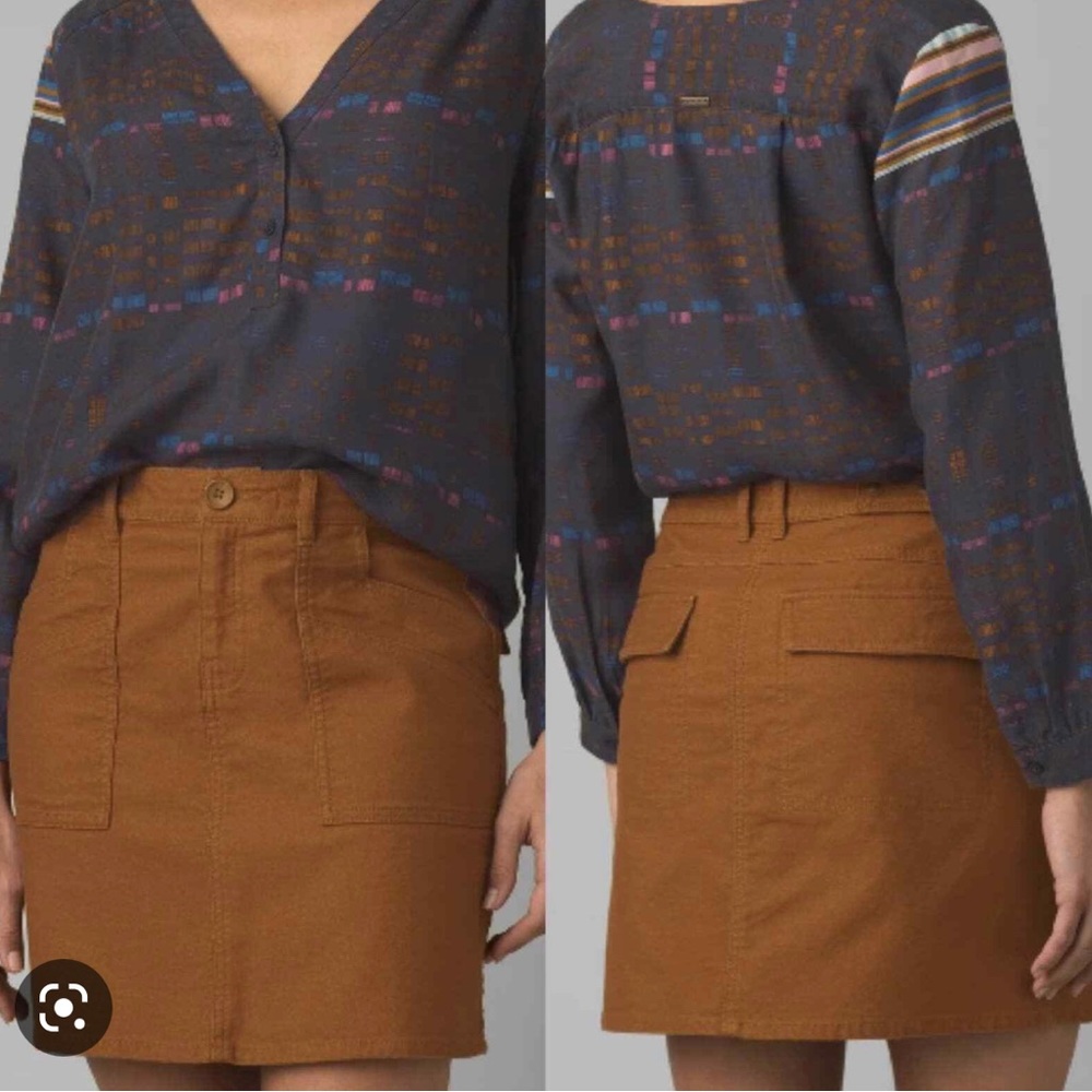 Prana mid-rise casual skirt